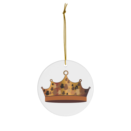 Crowned in Brown Ornament